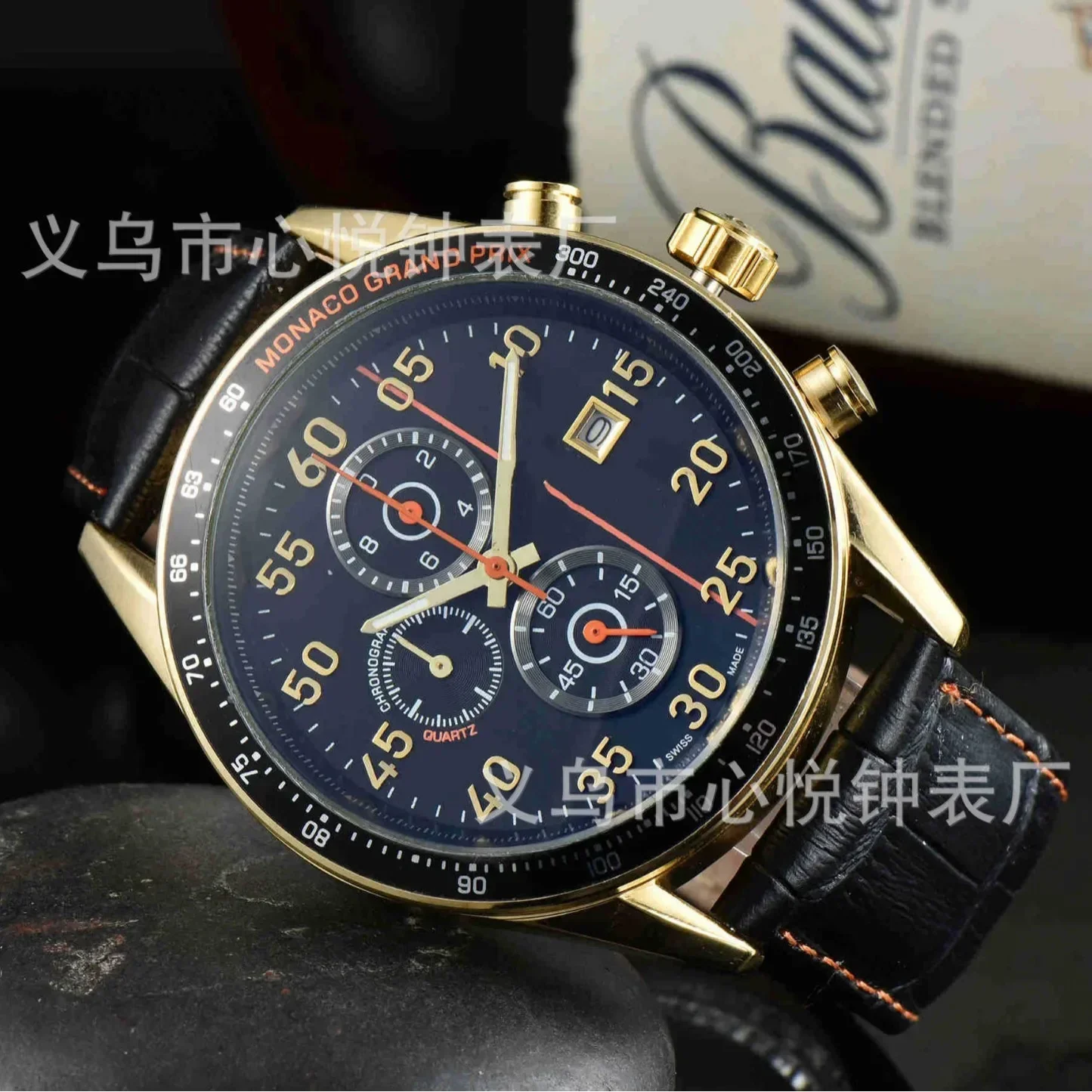 2025 New Luxury Sports Military Men Watch Waterproof Luminous Chronograph Leather Date Man Wristwatch Quartz Men's Watches