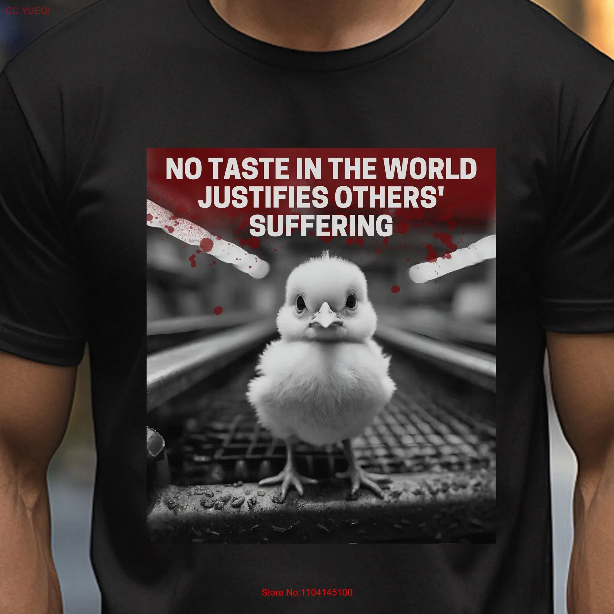 Camiseta para amantes de los pollitos, camisa vegana, sin sabor en el mundo, motivada por otros que soportan los derechos de los animales, justicia