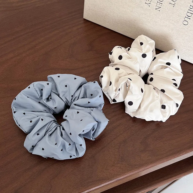 

Three-dimensional Fluffy Polka dots, Large Intestine Hair rings, women's High Elastic Ponytail buns, Hair Rope Tie Scalp