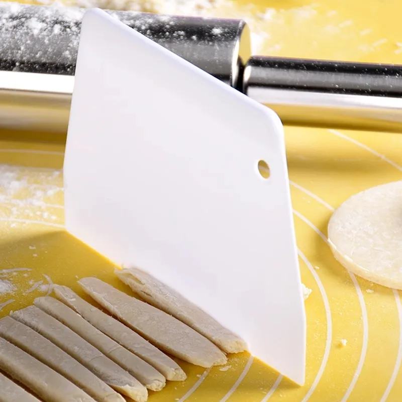 L/M/S Plastic Scraper Trapezoidal Cream Spatula Pizza Knife Dough Slitting Knife Scraper image 6