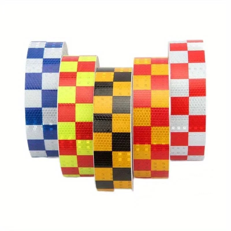 3Meters Car Reflective Stickers Honeycomb Plaid Safety Mark Warning Reflector Tapes Strip For Car Bicycle Truck Reflection Decor