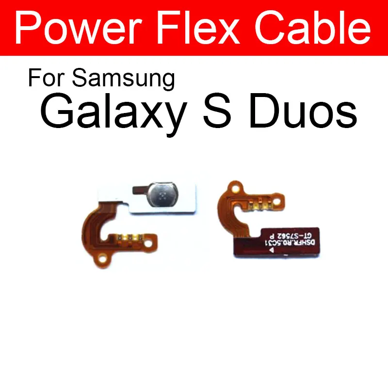 Power Button Flex Cable For Samsung Galaxy S Duos GT-S7562 S7562 Switch On Off Key Side Flex Cable Ribbon Replacement Repair