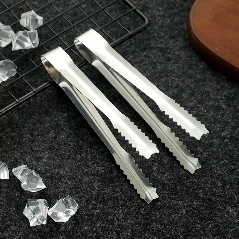 Ice Tongs with Stainless Steel, Thickened, Non-Slip, Multi-Purpose, Small Sugar Cubes Tongs, Large Ice Cubes Tongs, Hot Selling