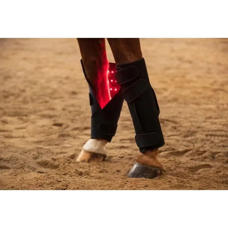 Wearable Horse Leg Red Light Wrap Pad, 96 LEDs 660nm 850nm Equine Leg Brace for Horse Joint Comfort Care
