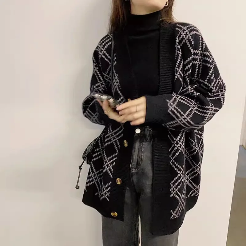 High-End Women's Knitted Open Cardigan Early Autumn New Arrival No Pilling Sweater Jaet Long Sve V-Ne Regular Length