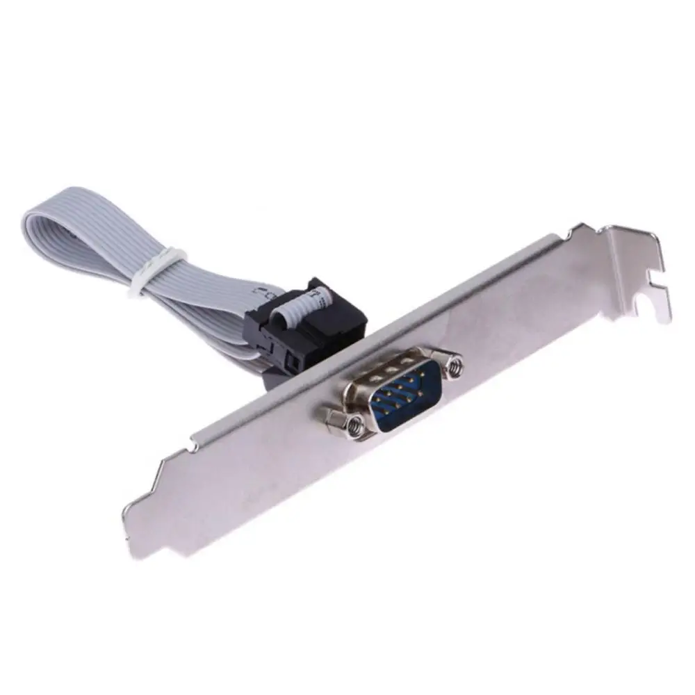 40Cm Motherboard RS232 DB9 Pin COM Port Pita Kabel Seri Konektor Braket