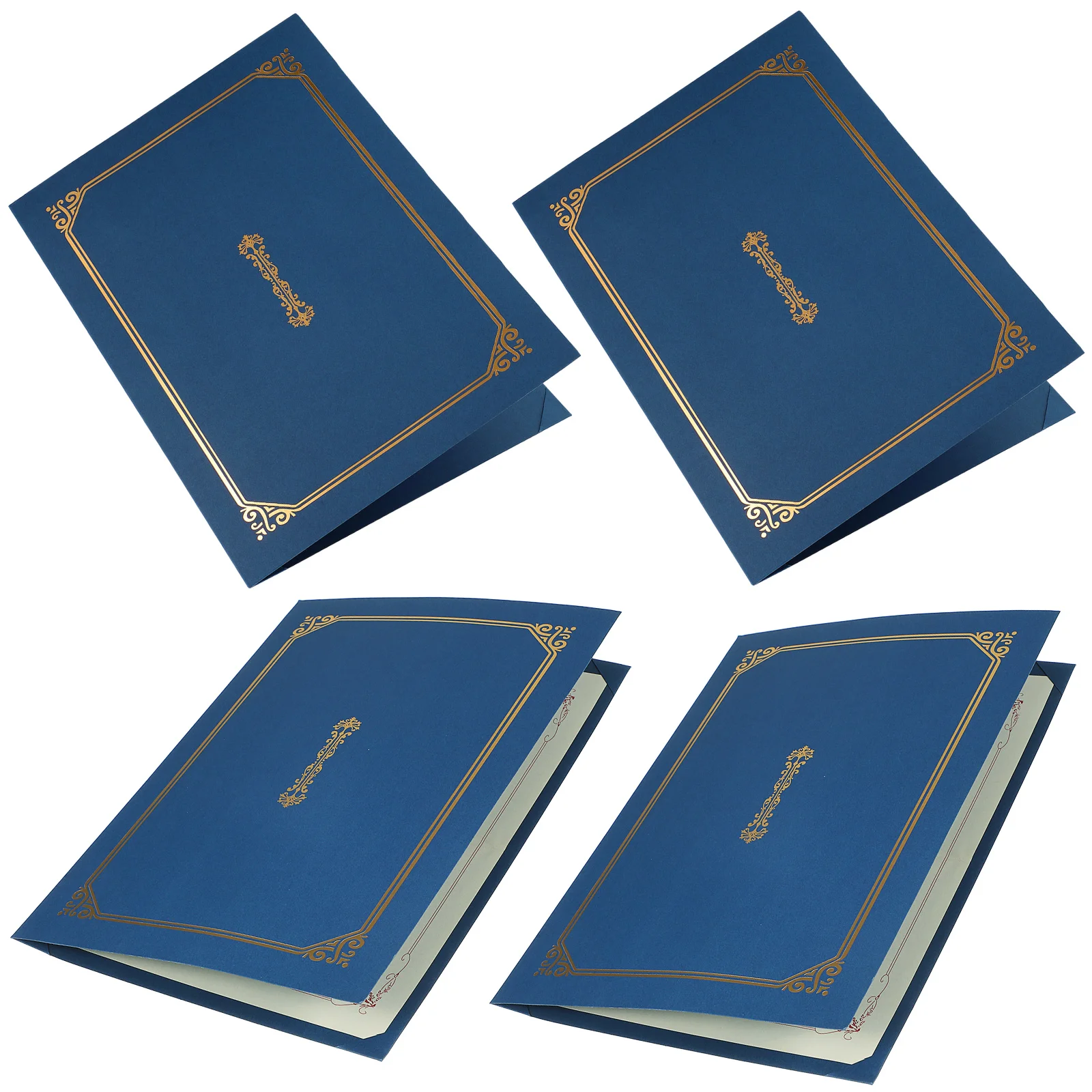 4 pcs Certificate Paper: A4 Document Covers For Diplomas Awards Paper Certificate Holders Presentation Folders Graduation