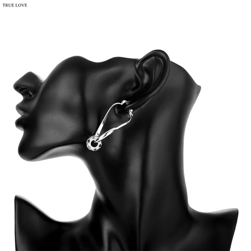 Orecchini in argento Sterling 925 per donna Charm perline di cristallo colorate orecchino a goccia gioielli di moda Lady Party regali di natale