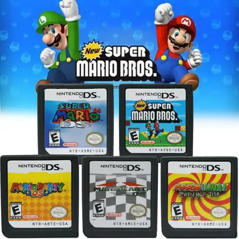 fun  NDSL 2DS 3DS Mario Series DS Games Cartridge New Super Mario Bros Video Game Console Card Mario Kart DS Mario Party DS Card
