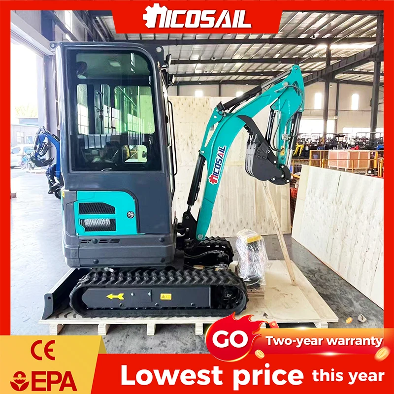 

Custom FREE SHIPPING Mini Excavator 1.8 Ton EPA Farm Crawler Digger for Engine Hydraulic Pump High Efficiency Small Digger