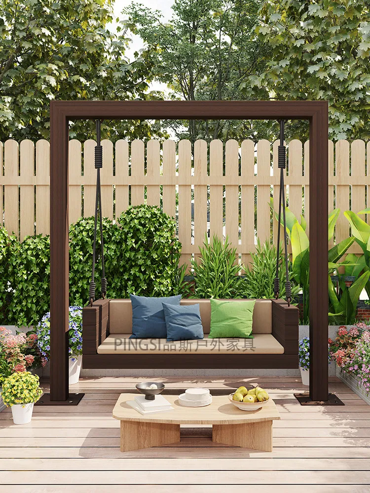 

Outdoor swing courtyard villa swing outdoor double hammock small courtyard Internet celebrity garden swing chair hanging chair