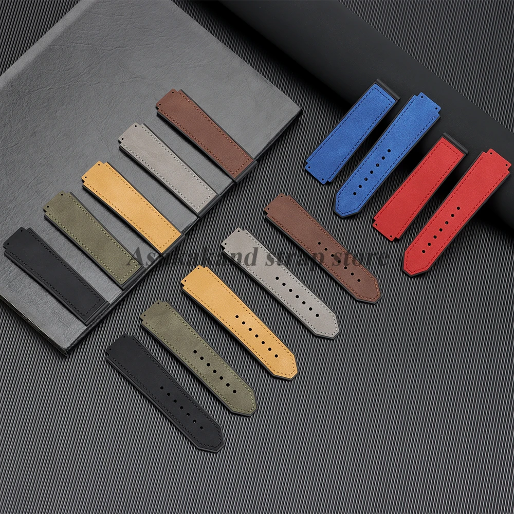 19X26mm Leder-Uhrenarmband 19mmX 25mm für Hublot BIG BANG Klassisches Uhrenarmband Herren Gummi Sportarmbänder Luxus-Uhrenzubehör