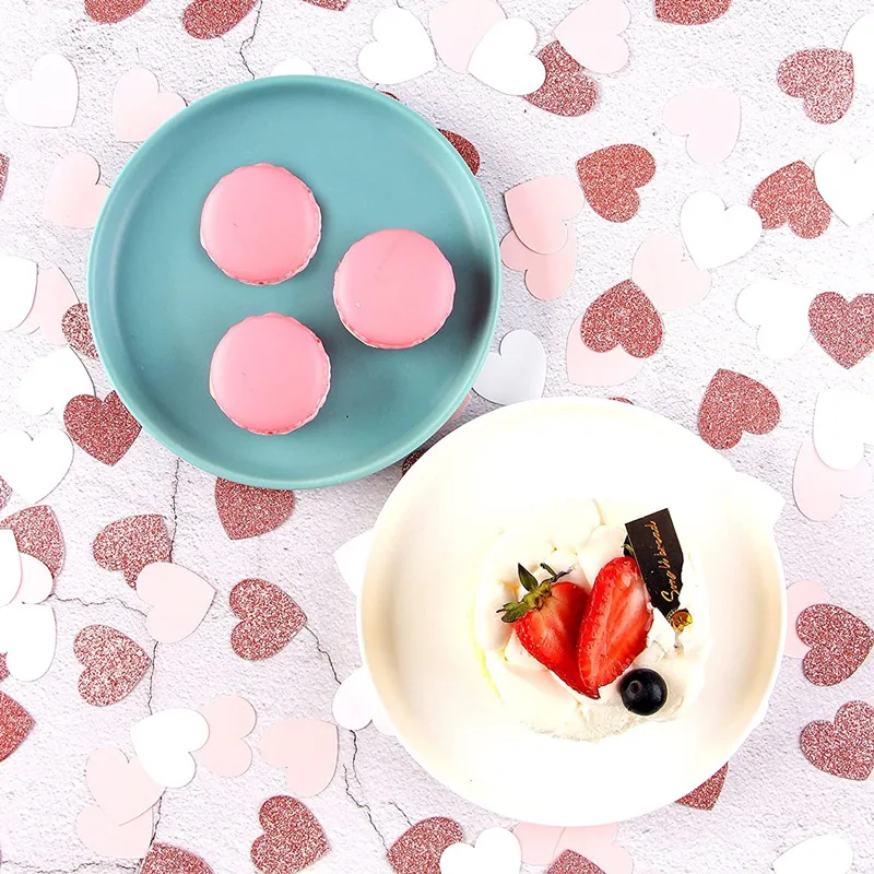 100 قطعة/الحقيبة بريق الذهب الوردي الأبيض الحب القلب النثار حفلة عيد ميلاد الجدول الديكور المشاركة حفل زفاف العرض