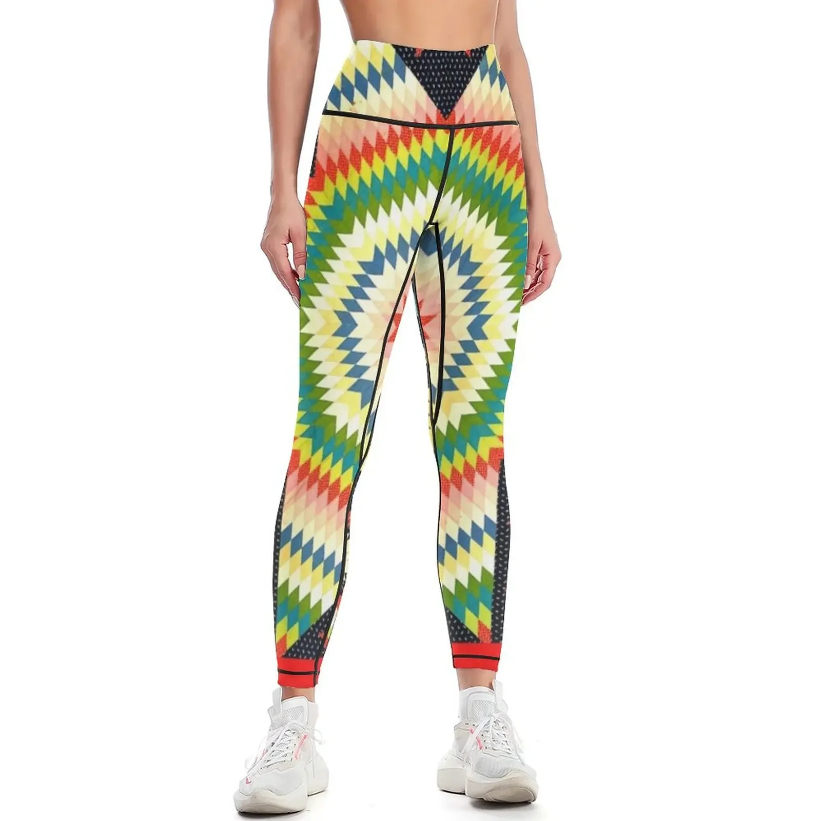 

Star Quilt Leggings Pants sport sportswear gym Sportswear woman gym Women's tights Womens Leggings