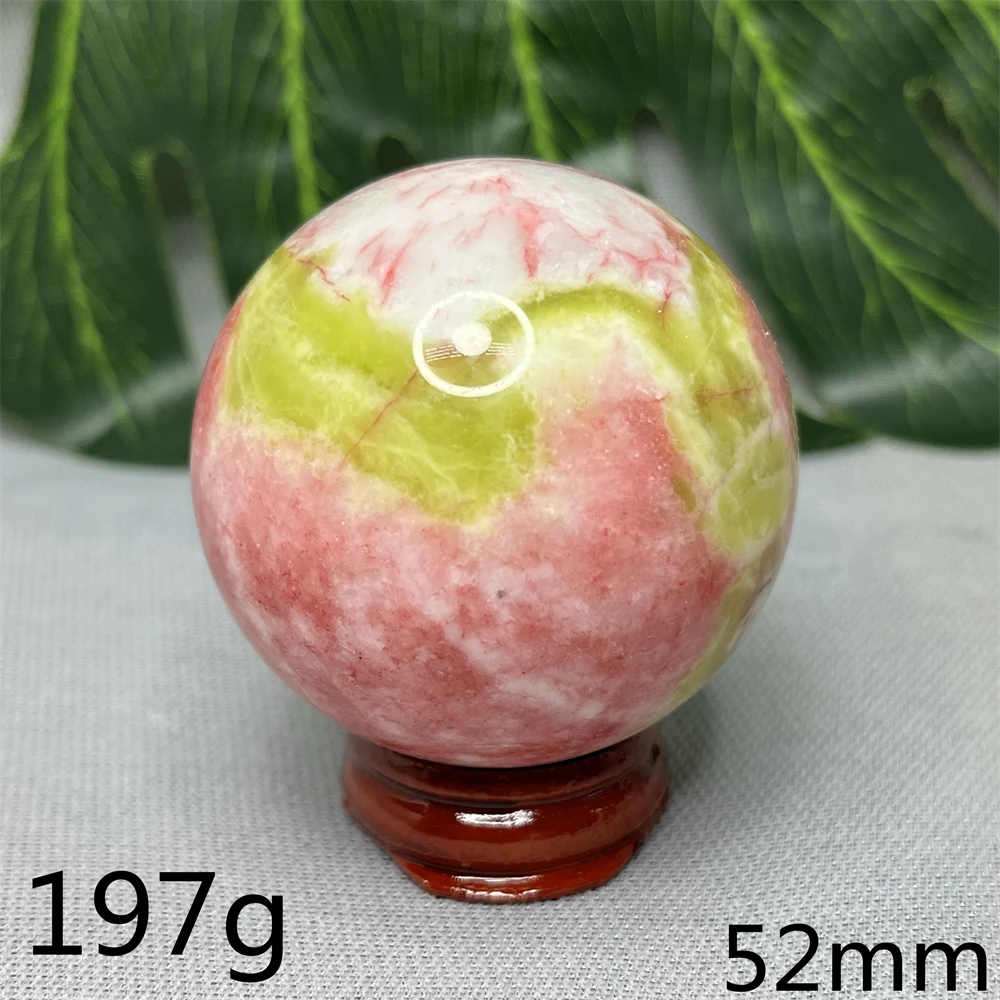 Natural Rock Pink Peach Jade Ball Home Room Feng Shui Decoration Holiday Gifts Witchcraft altar Prayer Spiritual Stone Healing