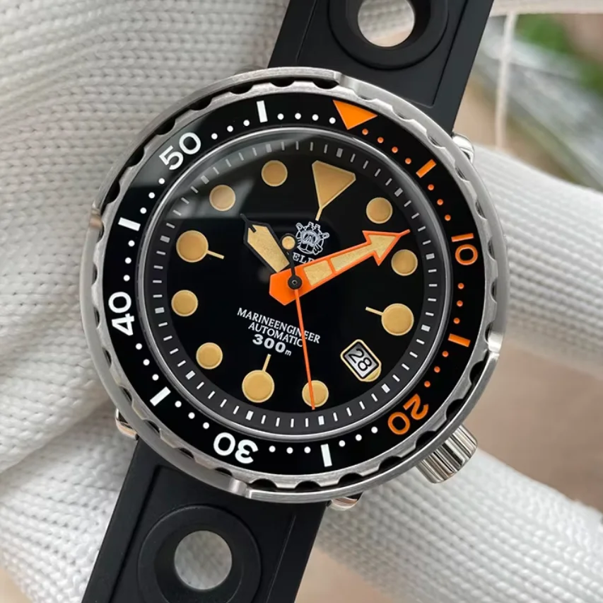 STEELDIVE Men Automatic Watch 47.5mm Tuna Mechanical Wristwatch Dive 300M Waterproof Luminous Sapphire Mirror NH35 Ceramic Bezel