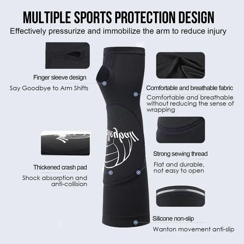 1 pair Volleyball Arm Guards Sleeve Elastic Sport Arm Guard for Basketball Training Breathable Compression Armband Wrist Support