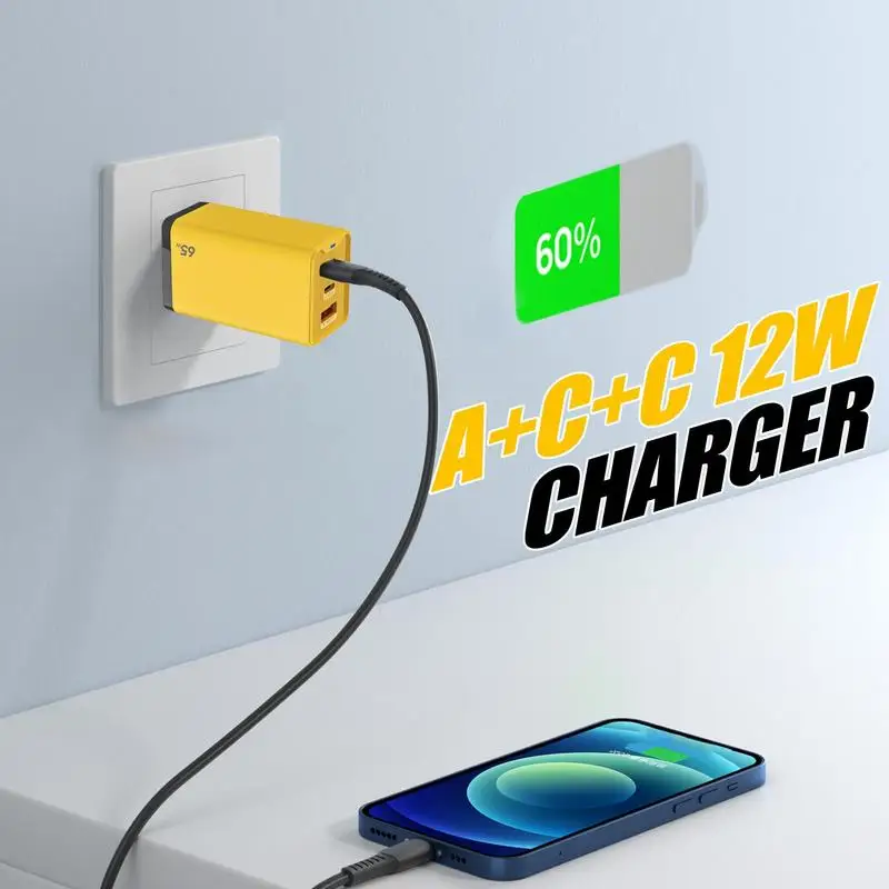 USB C Charger Block Multiport USB Block With LED Indicator Mobile Phone Accessories For Offices Car Bedside Outdoor Activities