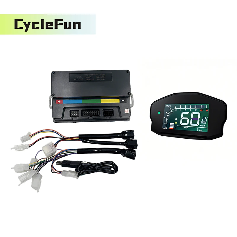 

VOTOL EM50S EM-50 55A 48V 60V FOC BLDC Sine Wave Controller with DKD Display For 1000w 1200w ELectric Scooter Motorcycle