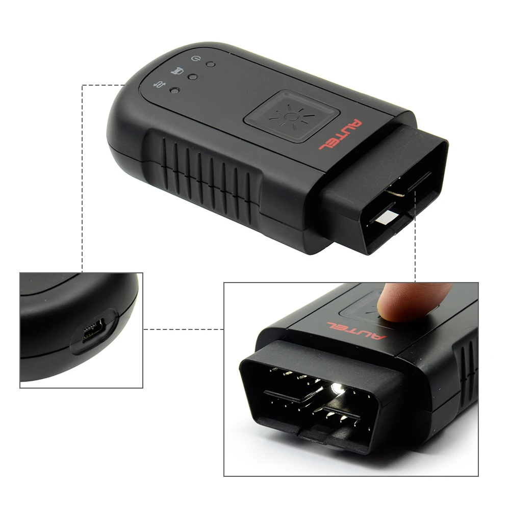 Autel MaxiVCI V100 Wireless Diagnostic Interface For MS906BT/MK908P/Elite/Maxisys Bluetooth Connector MaxiSYS-VCI Adapter MS906T