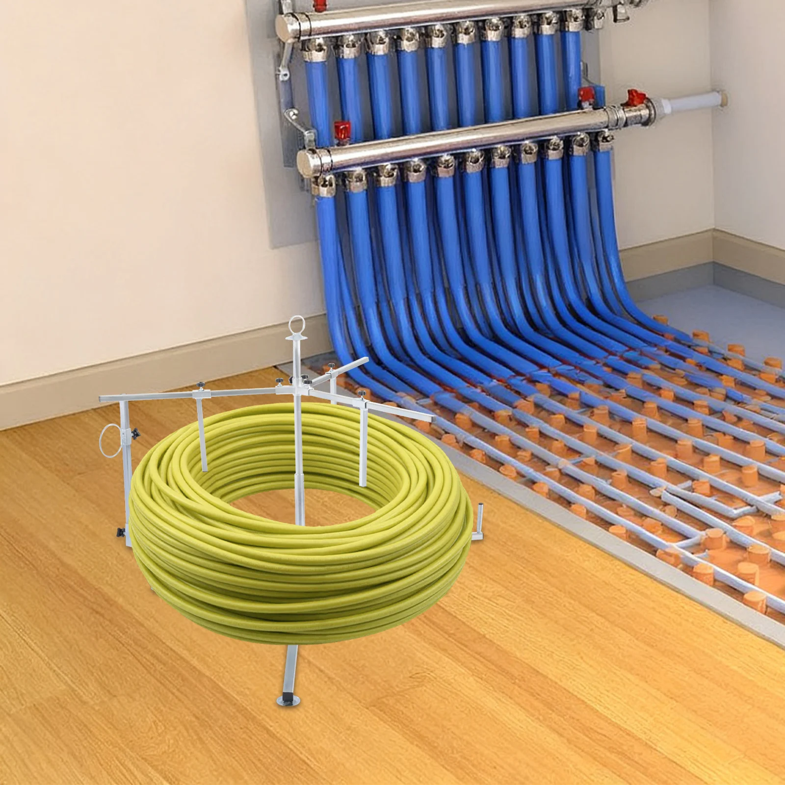 HeavyDutyPipeDispenser,AdjustableTripodPipeReelStandforPEXWaterHose,440lbsLoadCapacityforConstructionSite-AliExpress13