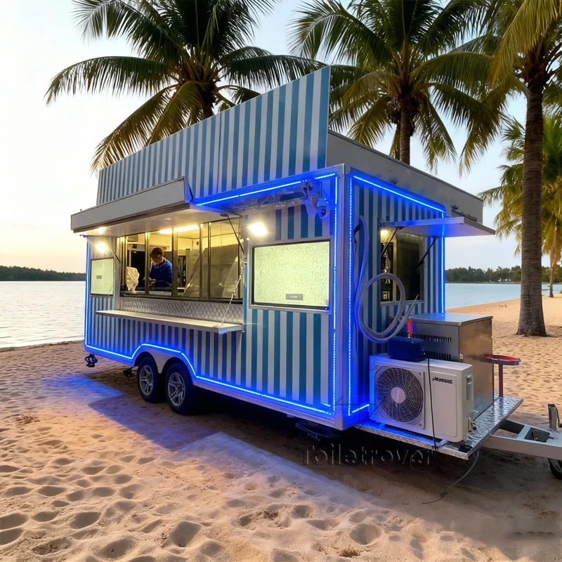 

Retro High Quality Hot Dog Burger Food Truck Doner Kebab Fried Chicken Homemade Food Trailer for Sale