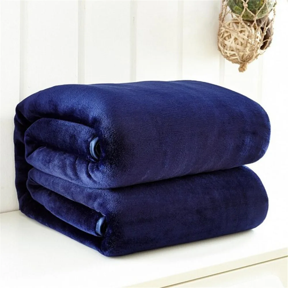 

Solid Colour Plush Blanket Super Soft Warm Fleece Blanket Lightweight Cozy Resting Blankets Sofa Bedding 100x140CM