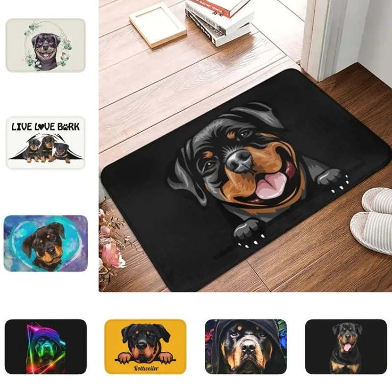 Rottweiler Dog Door Mat Bathroom Kitchen Anti-Slip Floor Rugs Pet Animal Outdoor Doormat Living Room Entrance Carpets Footpad