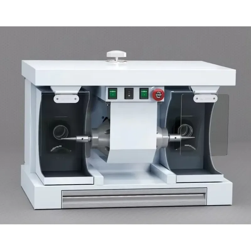 High Speed Dental Laboratory Polishing Lathe with LED Lights and Storage Drawers for Dental Polisher