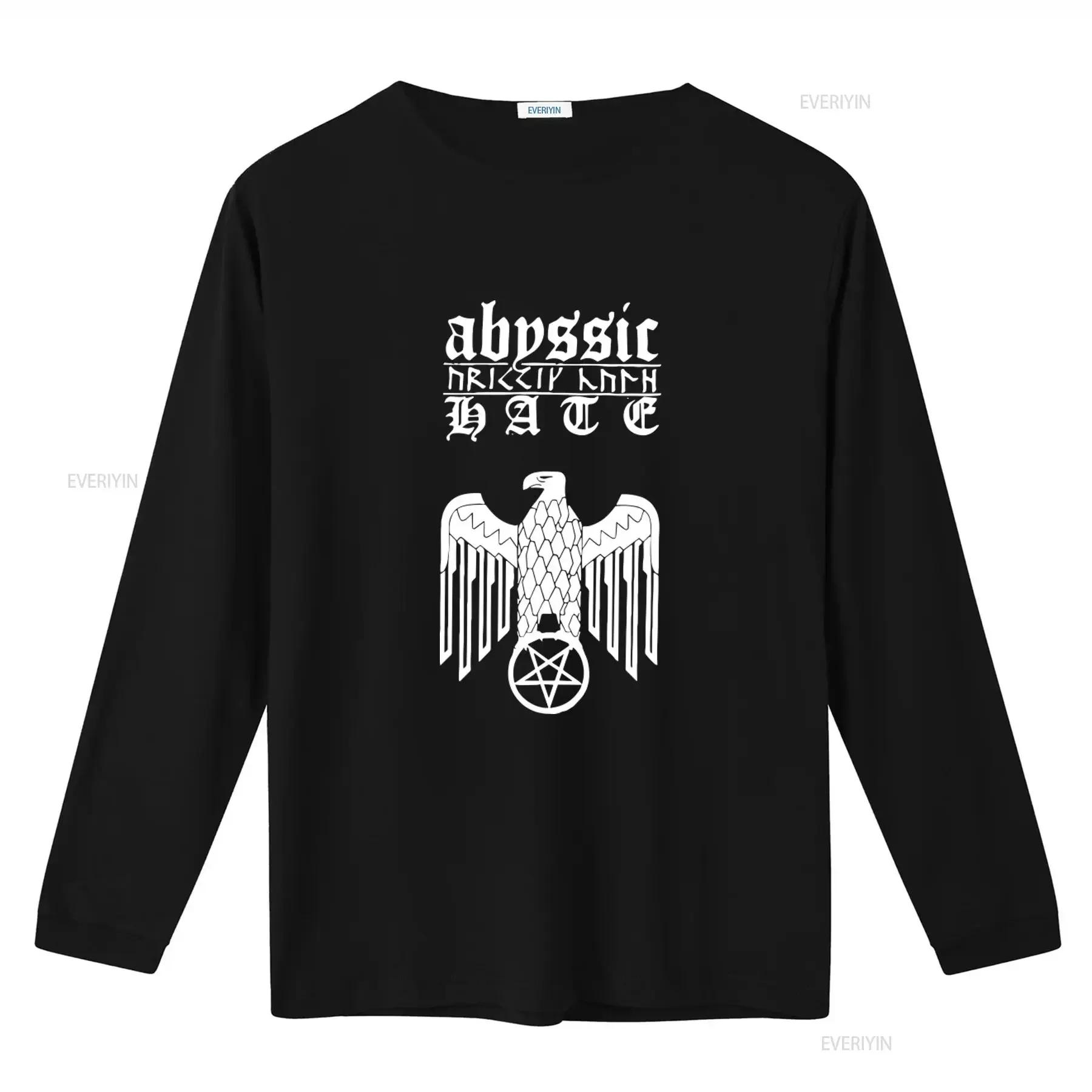 Abyssic Hate T Shirt Graveland Burzum The Stormer Satanic Warmaster Evil Design 3XL vintage Washed Comfortable Versatile homme