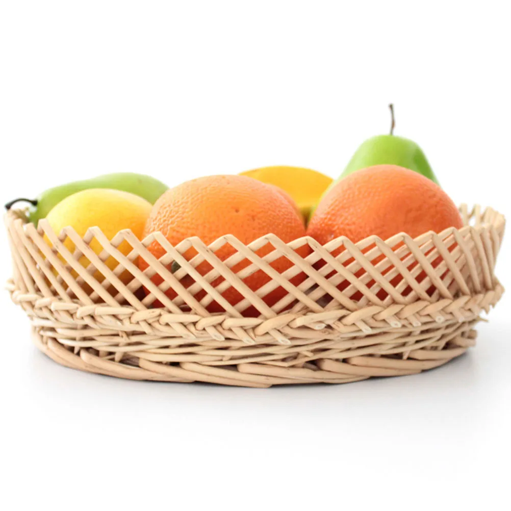 

Fruit Woven Basket Snack Storage Bread Potato Practical Household Container Vegetable Wicker Creative