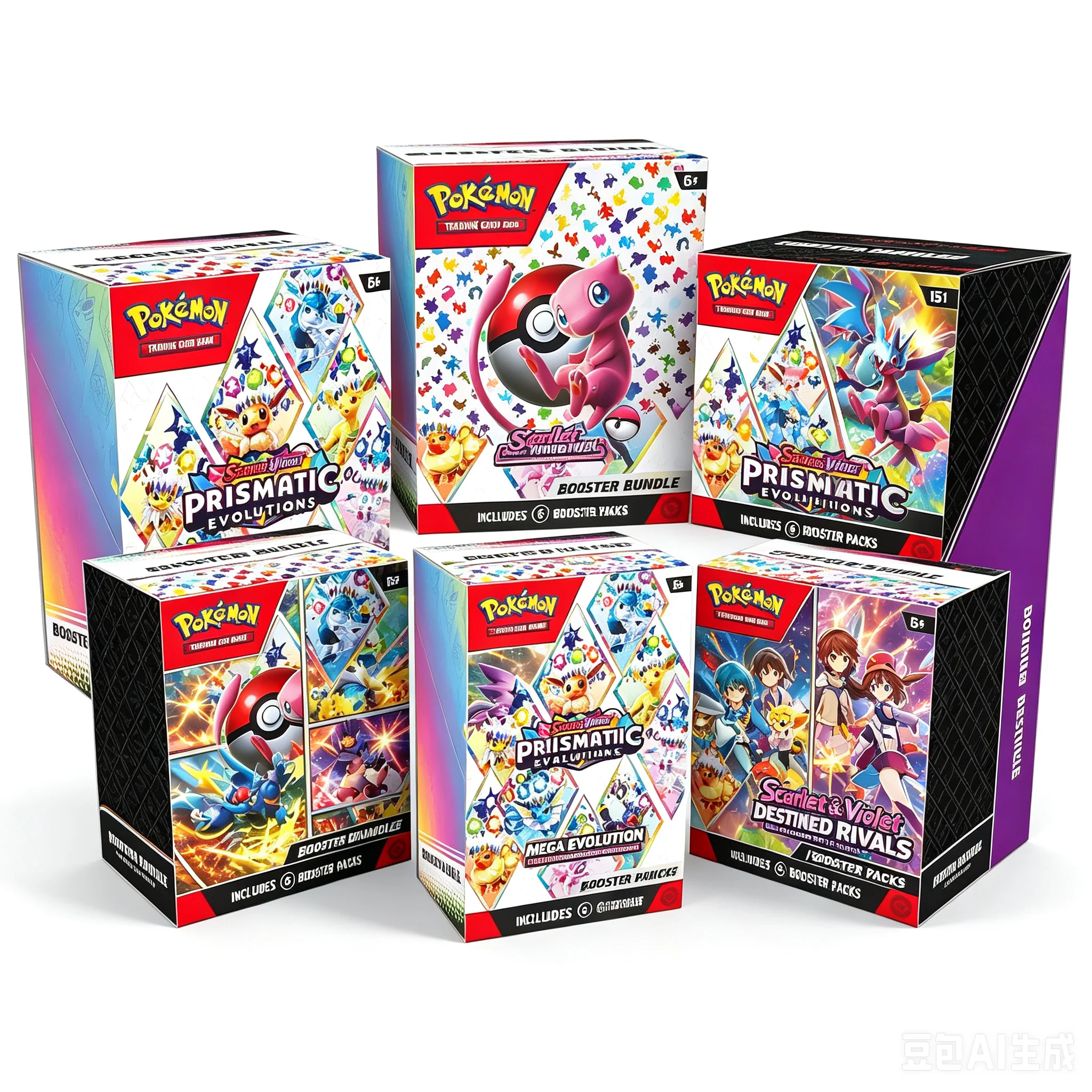 Carte Pokémon Anglaise v10 Booster Phantasmal Destined Rivals Prismatic Evolutions Scarlet Violet 151 Booster Carte de Collection Jouet