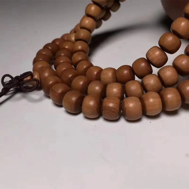 India Mysoltan Barrel 108 Men and Women Bracelet Beads Sandalwood