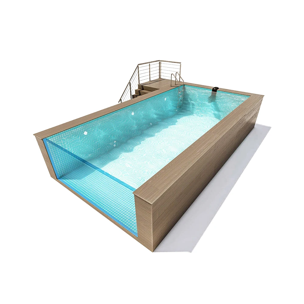 Aupool 3060 Prefab Pool Outdoor Endless Large Transparent Acrylic Glass Prefab Pool For Swimming Pools Outdoor Above Ground