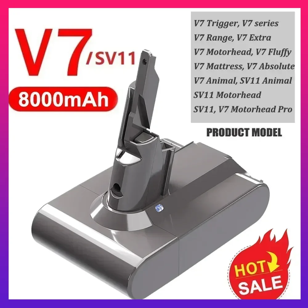 8000mAh Battery For Dyson V6 V7 V8 V10 V11 Replace Battery DC58 DC59 DC61 DC62 DC72 DC74 SV11 SV10 SV12 SV14 SV15 Li ion Battery