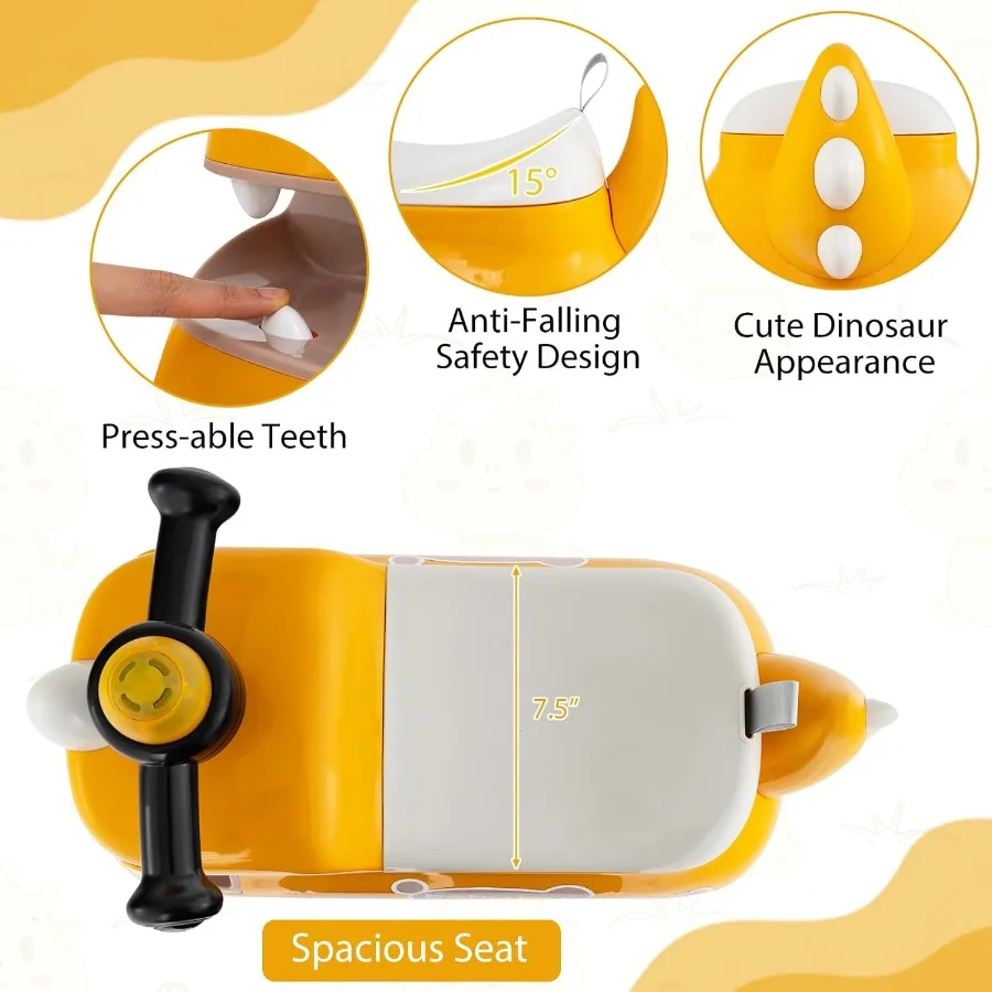 รถของเล่นเด็กหัดเดินแบบขี่, รถเลื่อนแบบเหยียบเท้าพร้อมที่เก็บของใต้เบาะ, ไฟ, เพลงและแตร, ล้ออเนกประสงค์ 4 ล้อ, รถสำหรับเด็ก