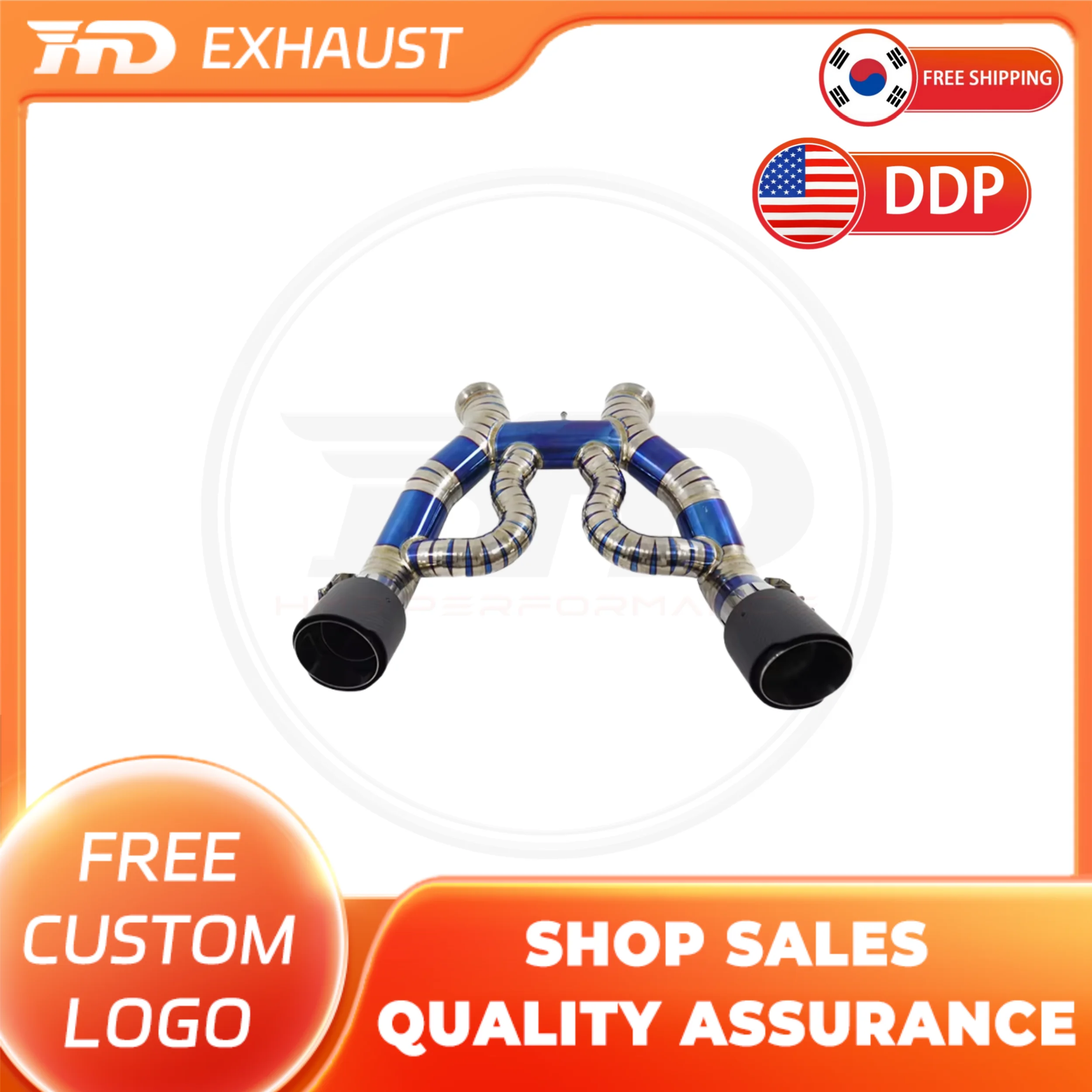 

HMD Hot sale Titanium Alloy Exhaust Catback for McLaren 675LT Auto Modification Parts without Valve Performance