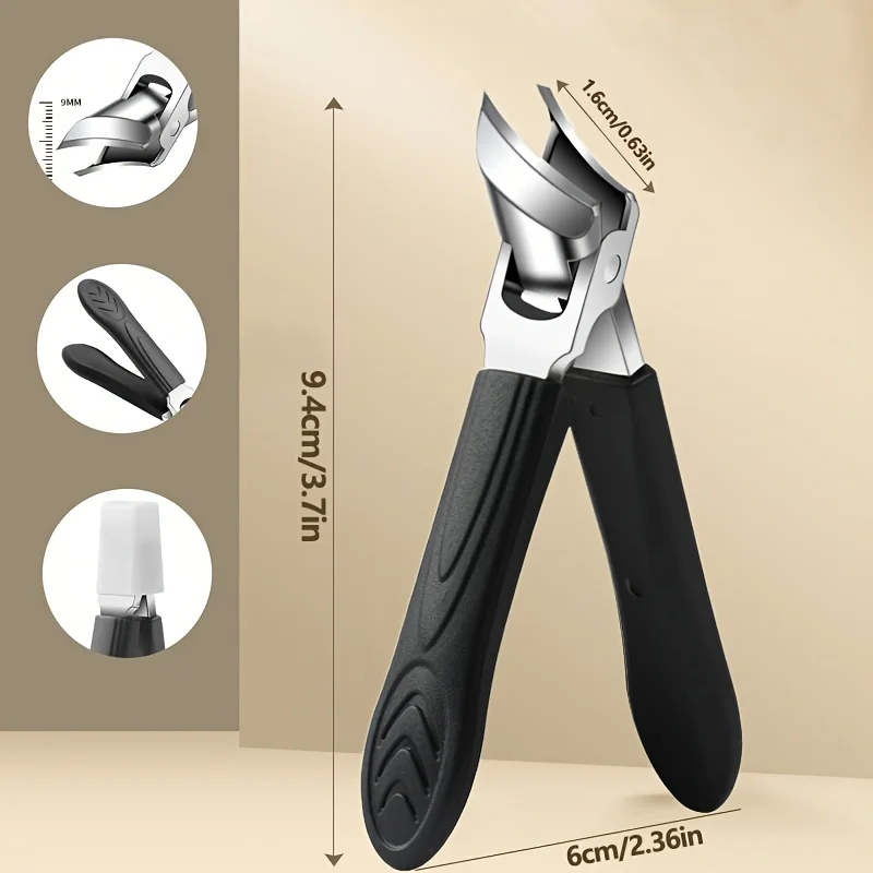 大開口爪切りセット飛沫防止厚い足の爪トリミング特別な斜め口爪切りはさみ