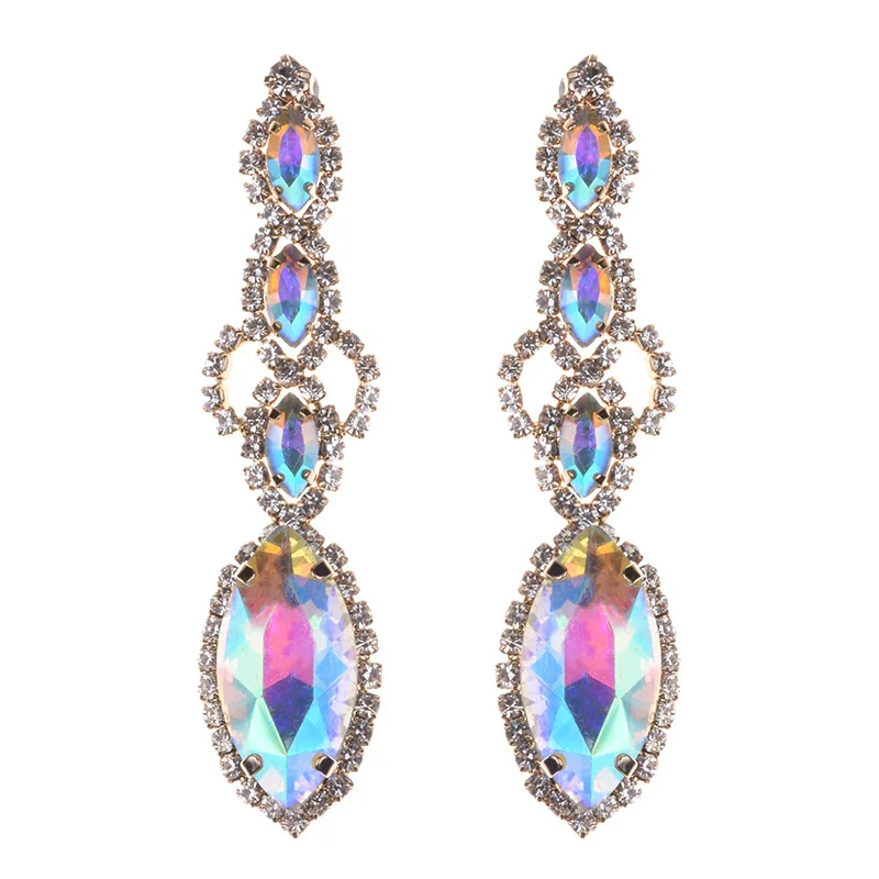 Foreign trade hot-selling new earrings, creative alloy diamond-encrusted earrings, source manufacturer of cross-border accessori