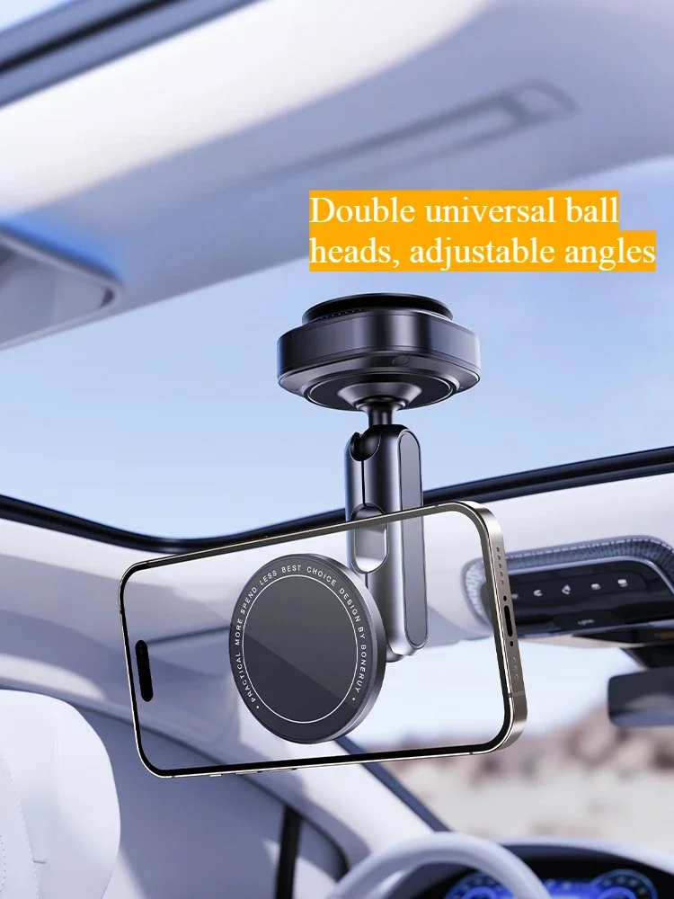 Magnetic Vacuum Suction Car Phone Holder 360° Rotating Electric Vacuum Cup Mount Universal for Car IPhone Navigation DJI Gopro