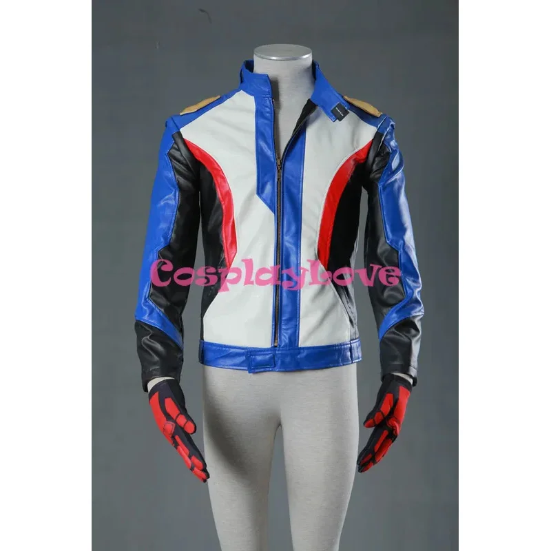 OW Game Soldier 76 Jacke Cosplay Kostüm für Erwachsene Männer Halloween Party Mantel Handschuhe