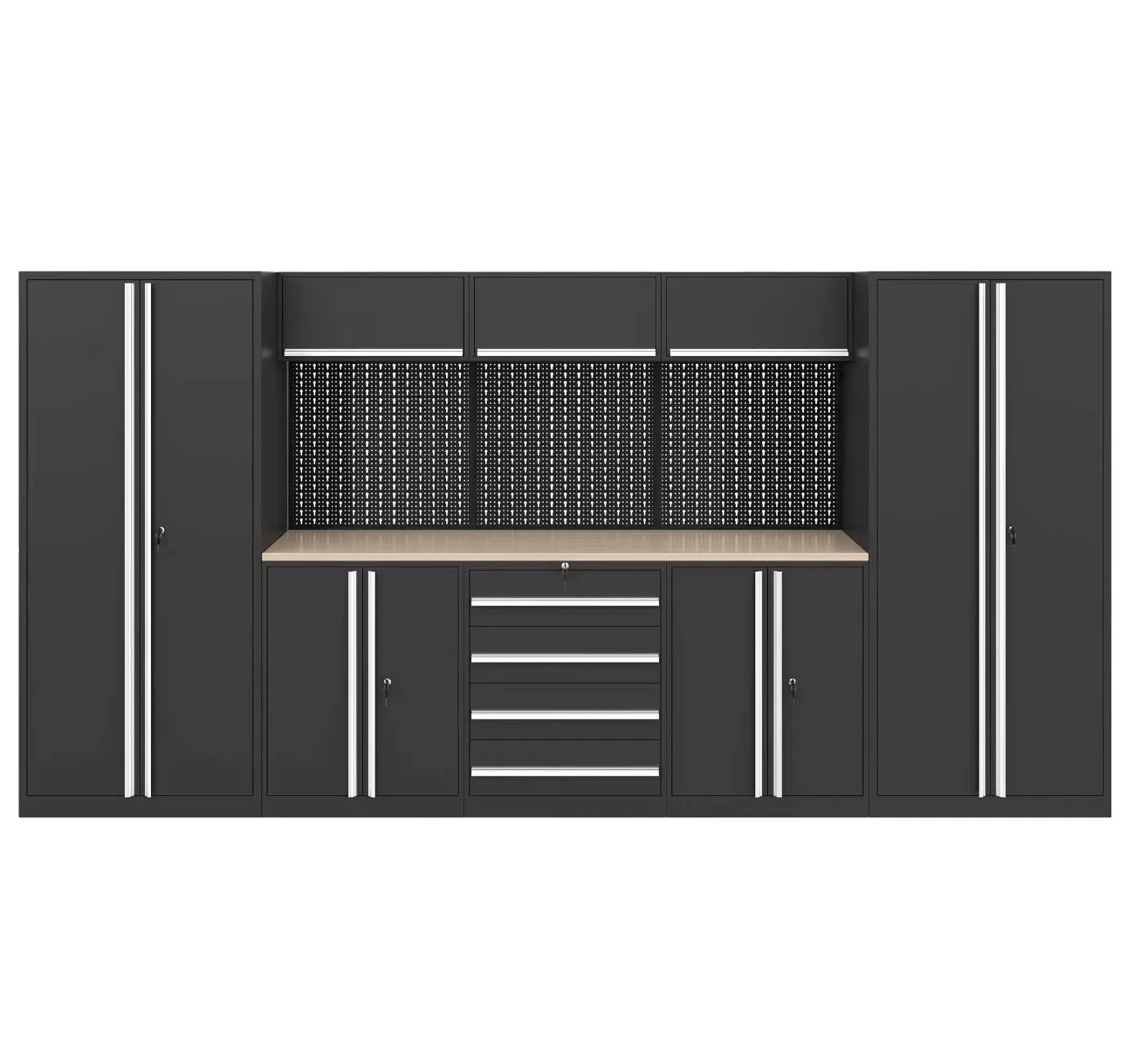Durable Garage Mechanic Tools Storage: Premium Steel Tool Cabinets Combo Of Drawer & Double-Door Cabinet