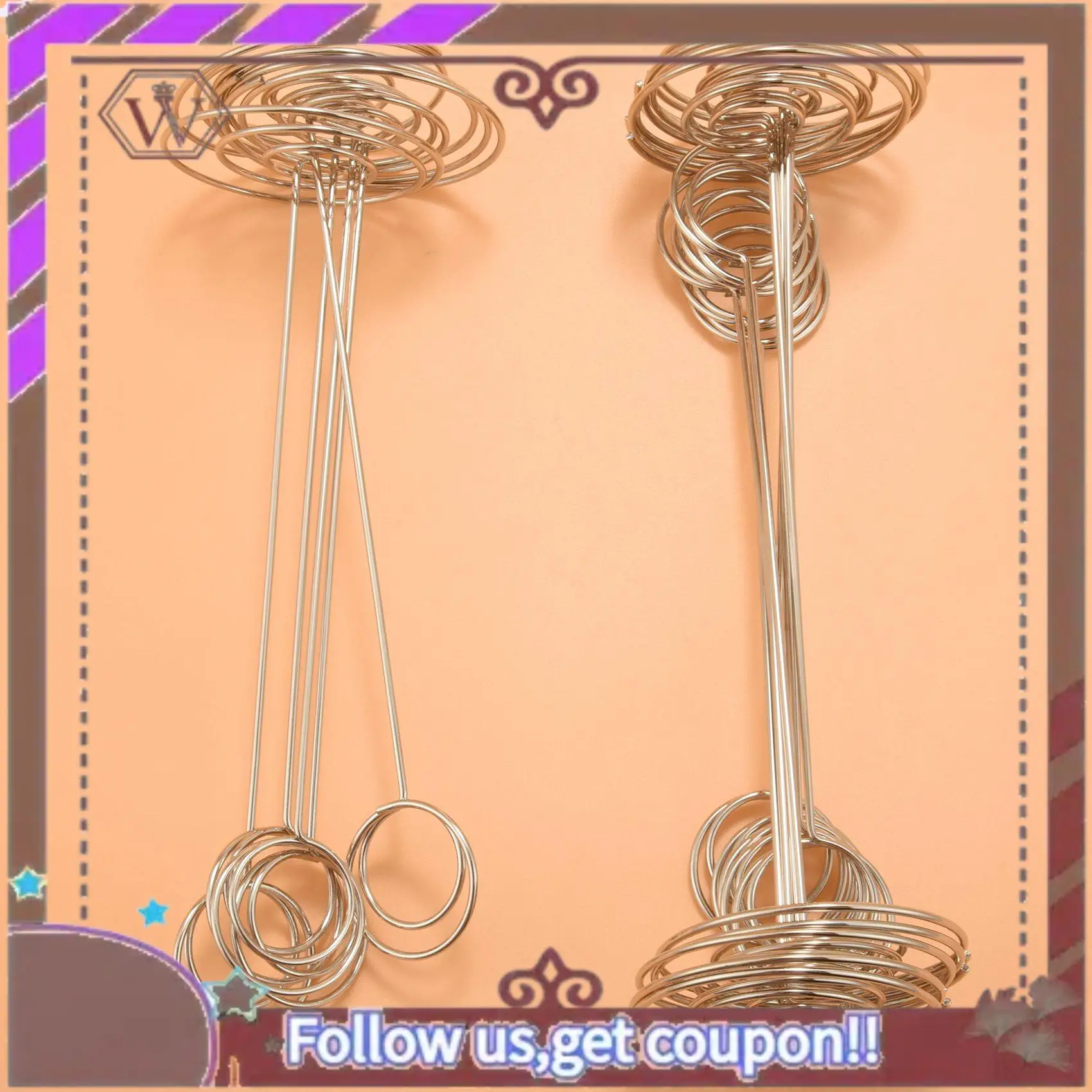 ABBG-15 Pack 8.75 Inch Tall Table Number Holder, Place Card Holder, Table Picture Holder, Wire Photo Holder Clip,Menu Memo Note