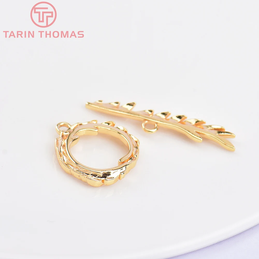 (5686) 6 Sets 16MM 24K Gold Color Brass Bracelet O Toggle Clasps High Quality Diy Jewelry Making Findings Accessories Wholesales image 4