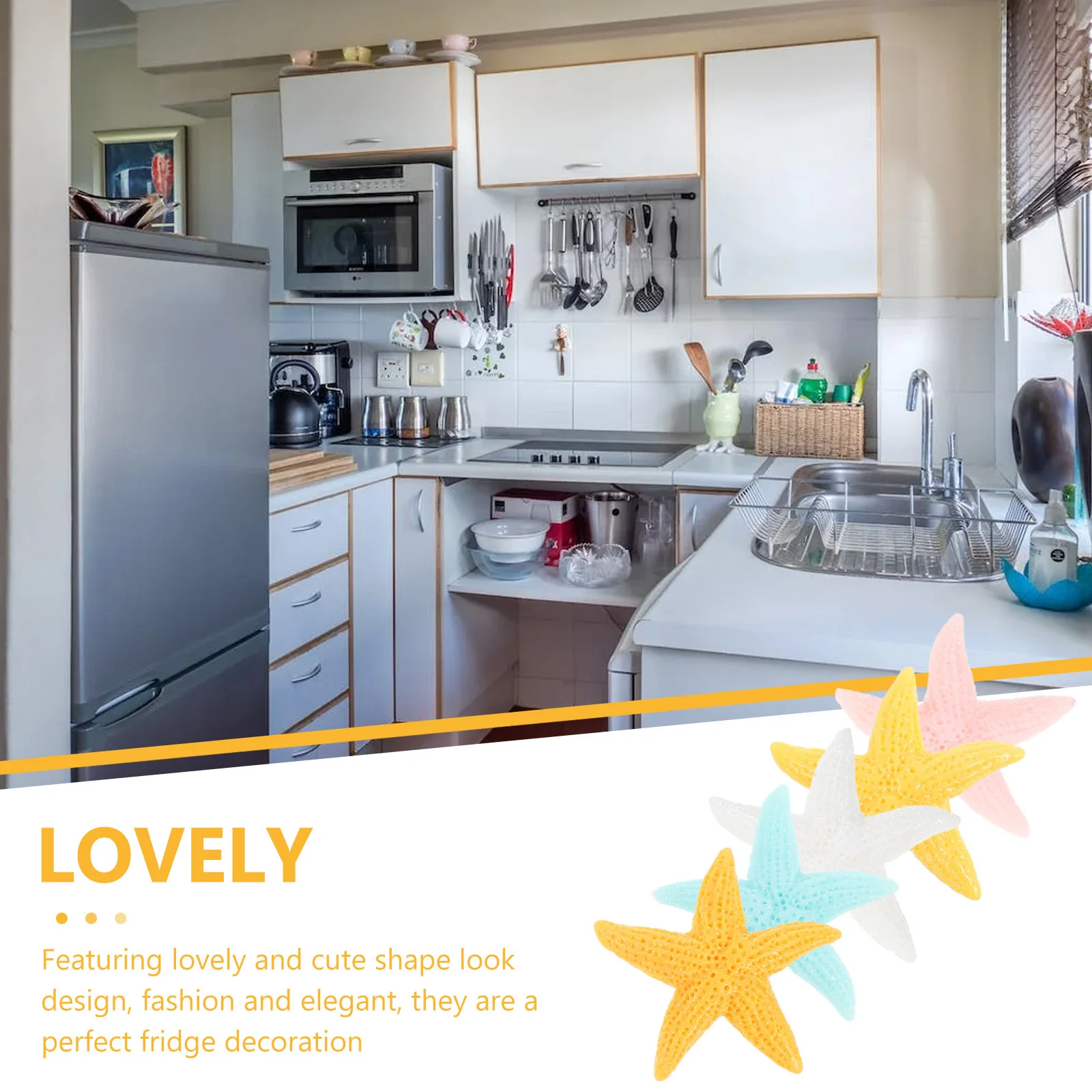 

5Pcs Simple Fridge Decors Magnetic Stickers for Home Office Refrigerator Beach Decorations Magnetic Stickers Fridge Sticker