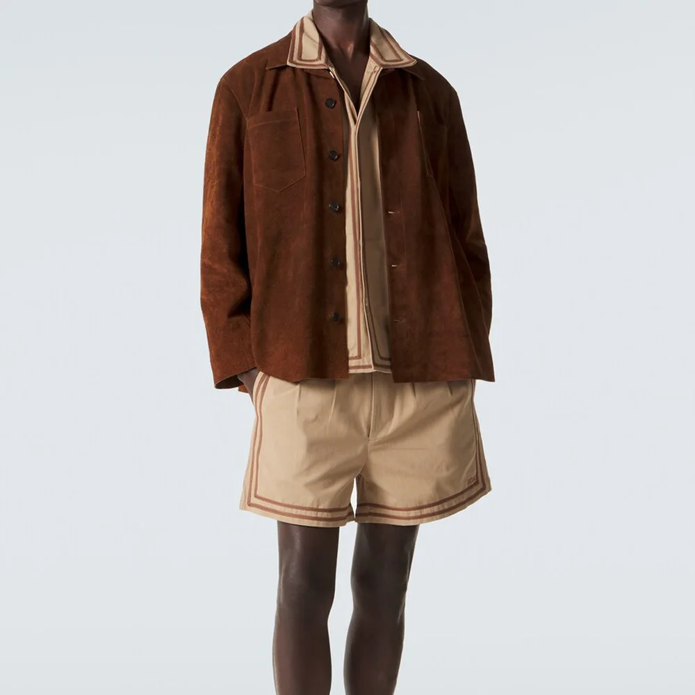 

Casual Suit Jackets Single-Breasted Faux Suede Man Jackets High Quality Lapel Collar Stylish Urban Blazers Men's Jacket Fashion