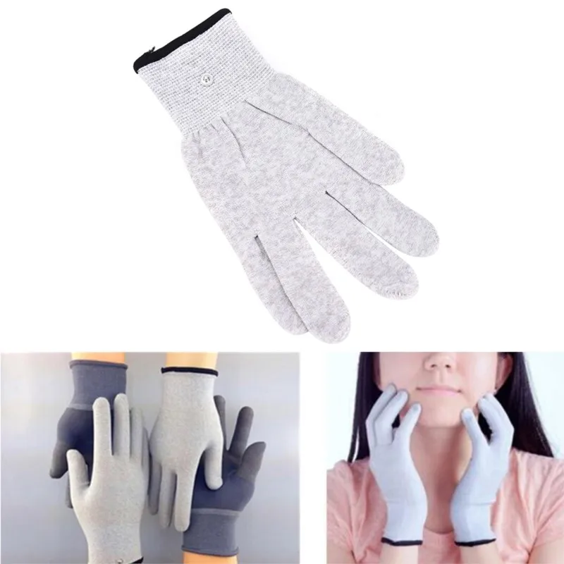 Gants de massage à impulsions magiques pour machines de soins de santé TENS, acupuncture électrique, masseur de physiothérapie, conducteurs, 1 paire