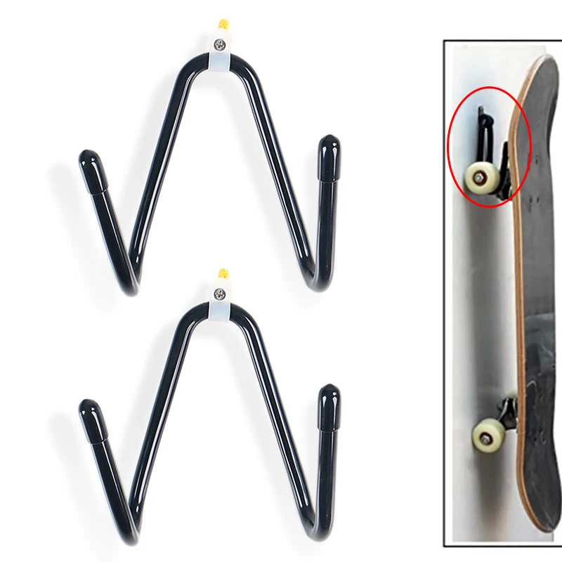 Aluminum Alloy Skateboard Longboard Wall Hanger Storage Mount Rack Hanging Hook 8kg Load Hook Accessories