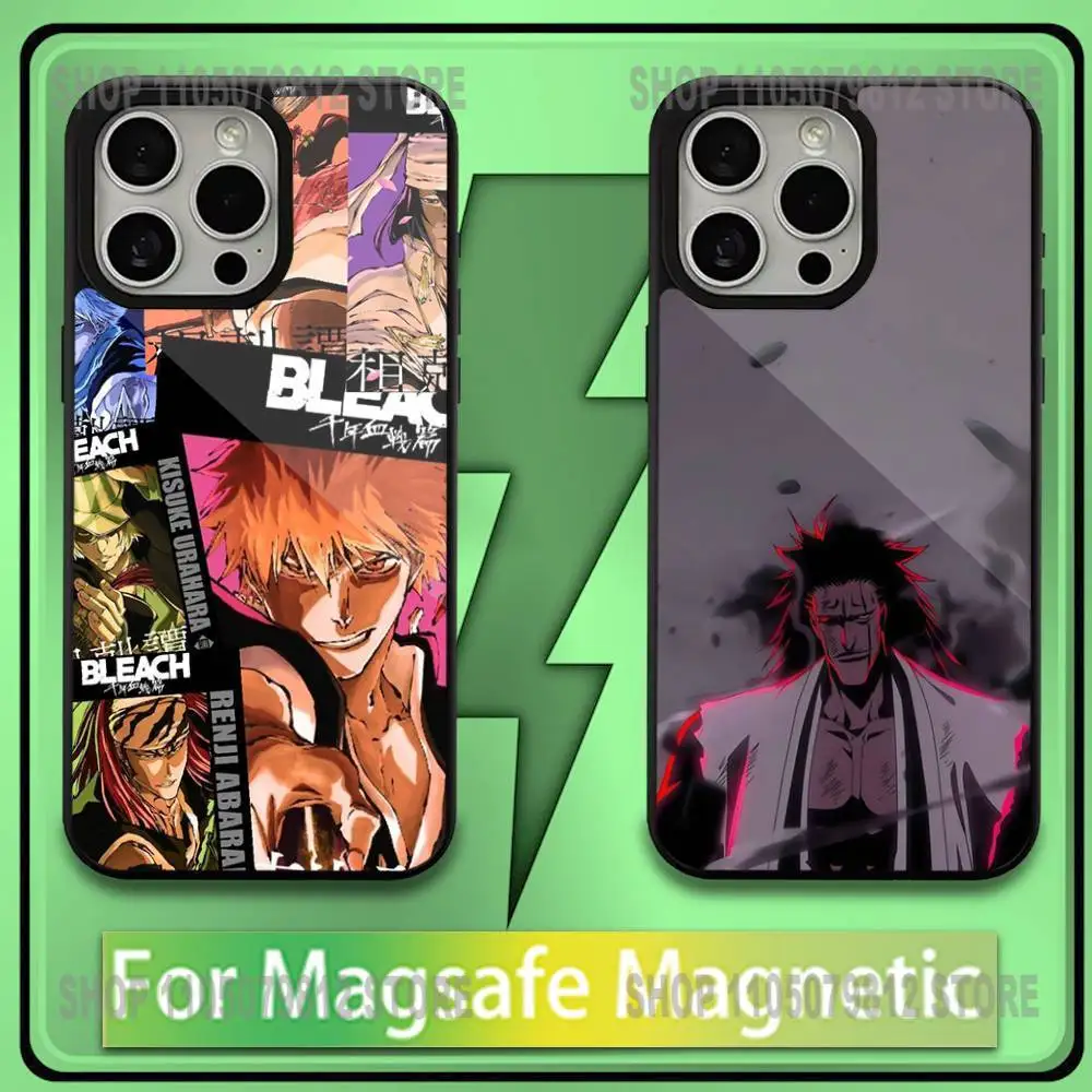 

Phone Case For iPhone17,16,15,14,13,12,11,Plus,Pro,Max,Mini B-Bleach I-Ichigo Kurosaki Soft Magesafe Magnetic Wireless Charge