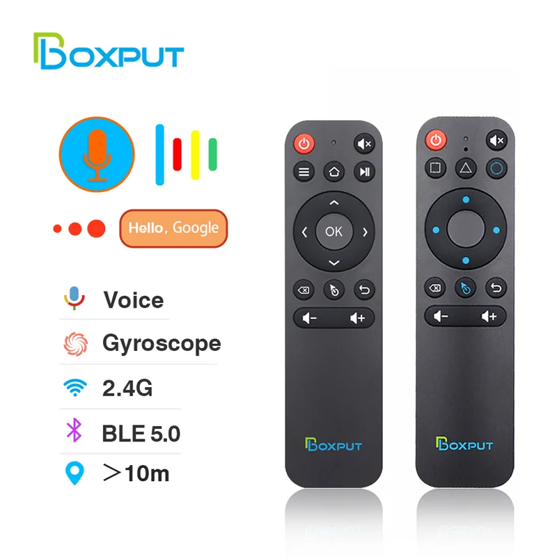 BTS 5.0 bt Remote Control BLE BPR1S Plus 2.4G with Gyroscope Voice for Tvbox BT airmouse Remote Support IR Learning